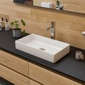 Alfi Brand ALFI brand ABC902-W White 24" Modern Rectangular Above Mount Ceramic Sink ABC902-W